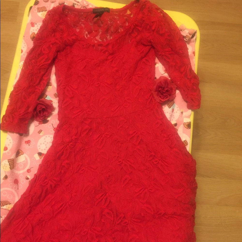 Lace red sexy dress 🎄